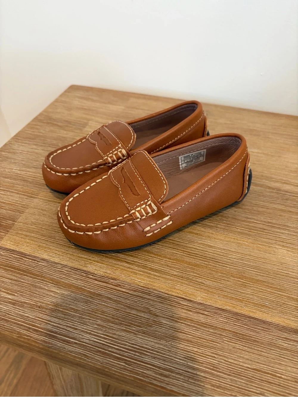 Ralph Lauren Toddler Penny Loafer in Tan Leather